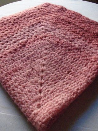 Plaid en laine mohair crochetée