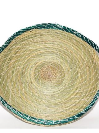 Plateau fait main en fibres naturelles