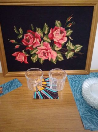 9 Assiettes à dessert Marguerite Duralex vintage