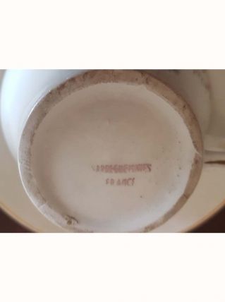 Tasse à déjeuner décor fruits Sarreguemines