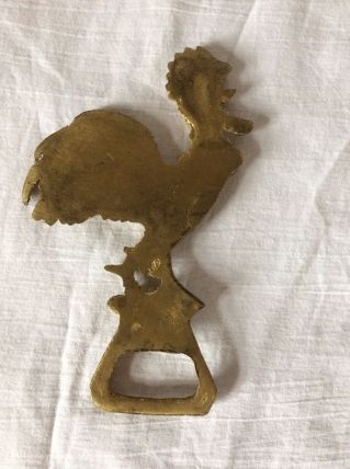 décapsuleur coq en laiton vintage