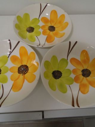 3 assiettes creuse vintage