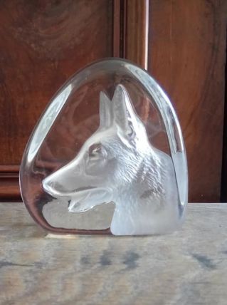 Presse papier en cristal d'Arques 