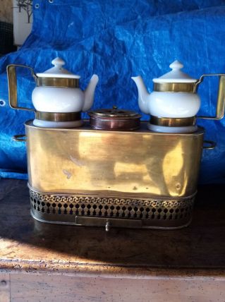 chauffe cafetière en cuivre 