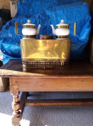 chauffe cafetière en cuivre 