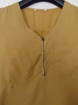 Robe en coton moutarde