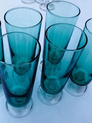 Lot 6 flûtes vintage luminarc collection Suède 