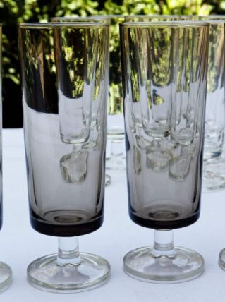 Lot 4 flûtes vintage luminarc collection Suède 