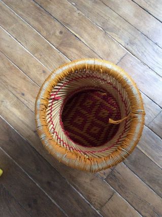 Tabouret vintage osier