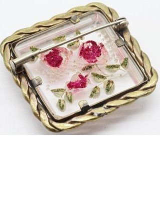 Broche lucite fleurs vintage