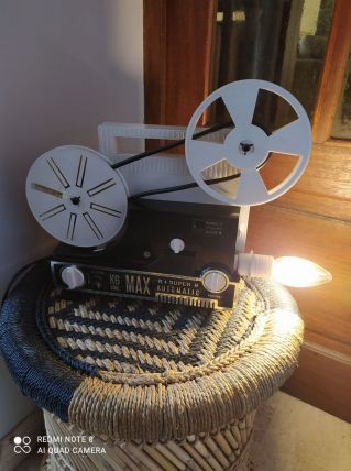 Original lampe sur base projecteur vintage super 8 année 70
