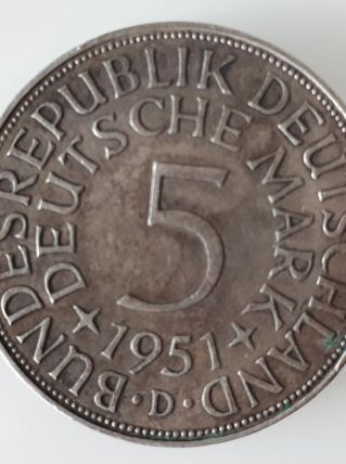 Pièce de 5 Deutschmark 1951