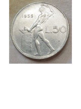 Lot de 2 Pièces de 50 Lires Italiennes 1954-55