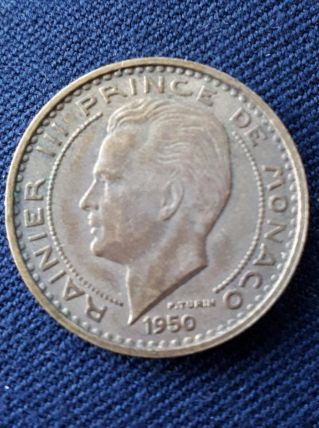 Pièce de 50 Fr Monaco 1950 Prince Rainier