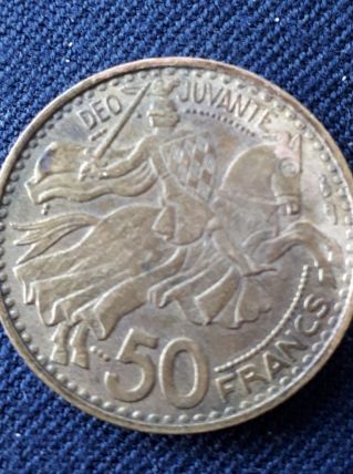 Pièce de 50 Fr Monaco 1950 Prince Rainier