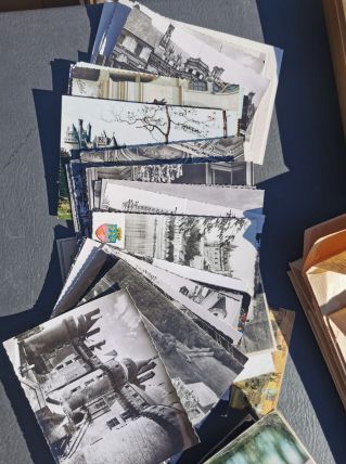 LOT de cartes postales en noir et blanc