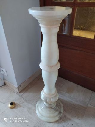 Rare Lampe Colonne En Albâtre Année 60-70 Santa Rita Sl