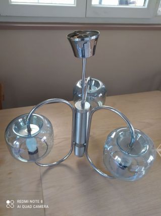 Authentique plafonnier année 70 a 3 bras rare