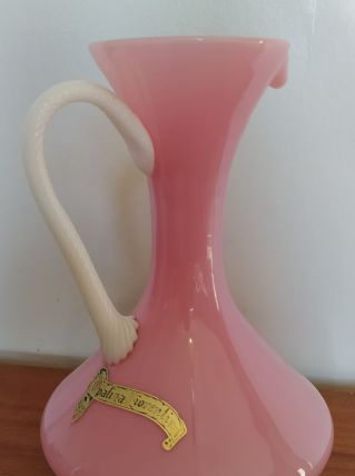 vase Italien vintage opalina fiorentina en très bel état