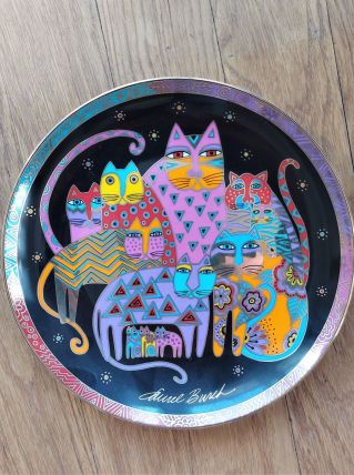 Assiette Laurel Burch-Chats-Fabulous felines