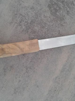 Plateau fromage bois d'olivier + couteau 1975