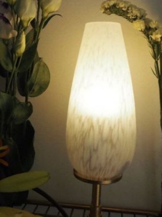 Lampe à poser en verre de Clichy 