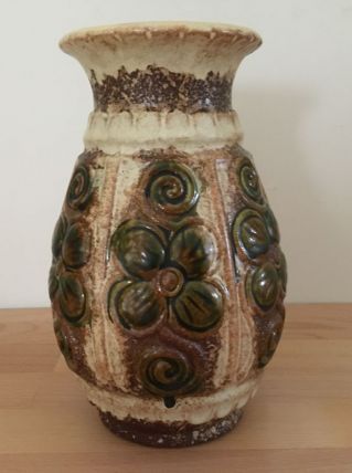 Vase Vintage Aux Couleurs d'Automne En Céramique