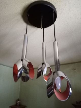 Suspension cascade space age fleurs 