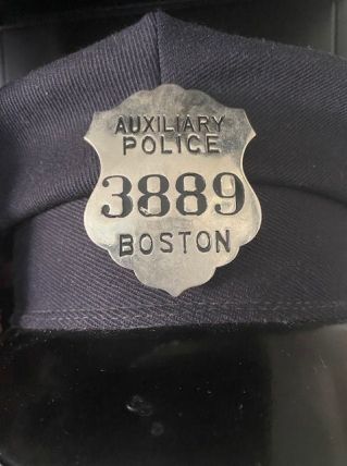 Véritable Casquette de Police BOSTON USA 1950 avec badge