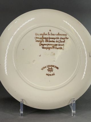 Assiette historique Jeanne d'Arc 