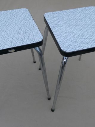 Tabourets Formica années 50-60