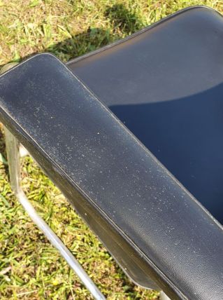 fauteuil bureau  noir, photo.usure industriel Ossature tubul