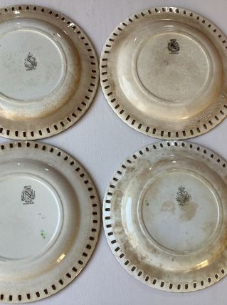 4 assiettes Luneville vintage