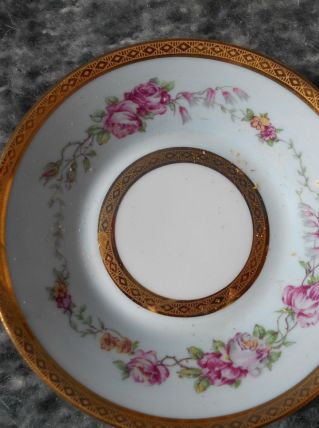 TRES BELLE ASSIETTE DE 10 CM LIMOGES PORCELAINE