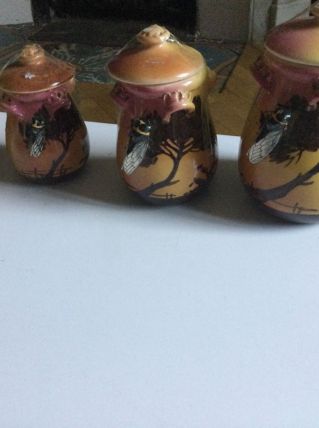 4 pots  en faïence provençale  jean du desert. sicard