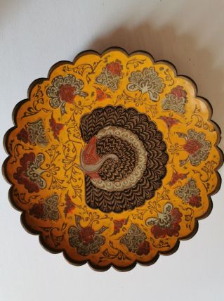 Assiette métallique décorative 