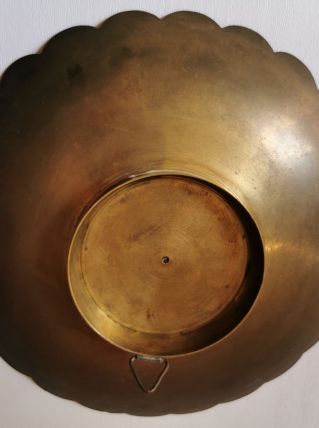 Assiette métallique décorative 