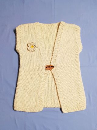 Gillet en maille tricoté taille M (V)