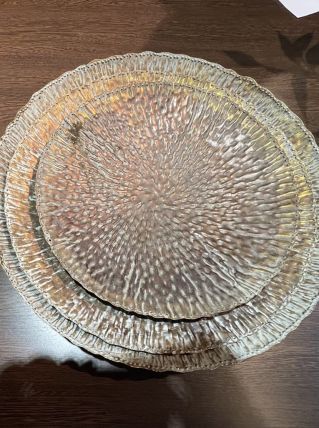 Lot de 3 plateaux cuivrés