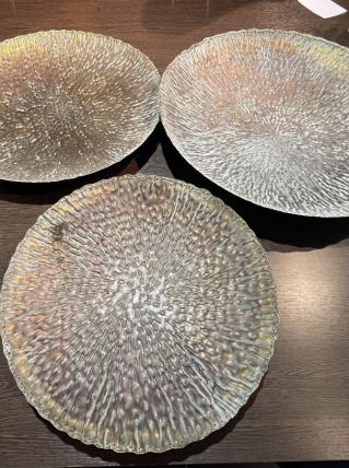 Lot de 3 plateaux cuivrés