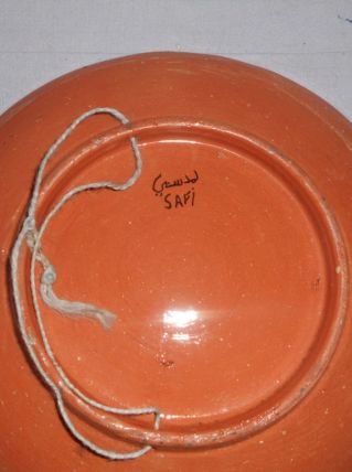 Assiette ancienne déco en terre cuite Safi