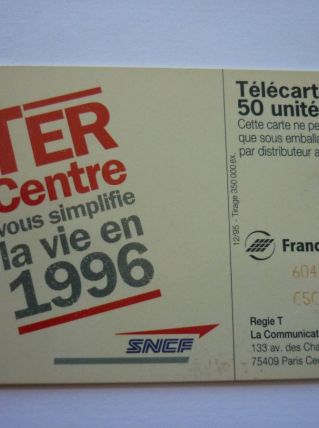 Télécarte Ter Centre - 350.000 ex