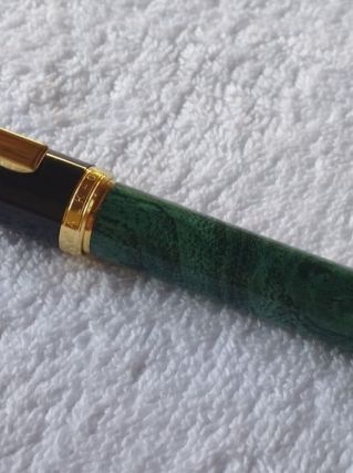 Stylo Bille Walk-Over Club  Vert Marbré Années 90