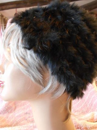 BONNET VINTAGE 1960 TRICOTE MAIN T UNIQUE 