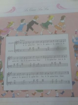 Illustration enfantine vintage "La queue leu leu"