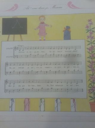 Illustration enfantine vintage "Ah vous dirai-je Maman"