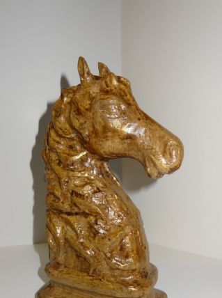 sculture tete de cheval 3D
