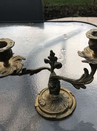 bougeoir deux bougies