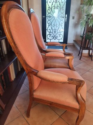 Paire de fauteuils Voltaire