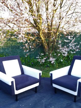 Paire de fauteuils 70's 